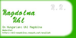 magdolna uhl business card